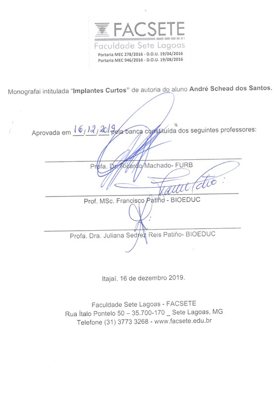FOLHA DE APROVAÇÃO - André Schead dos Santos - Especialização em Implantodontia.jpeg